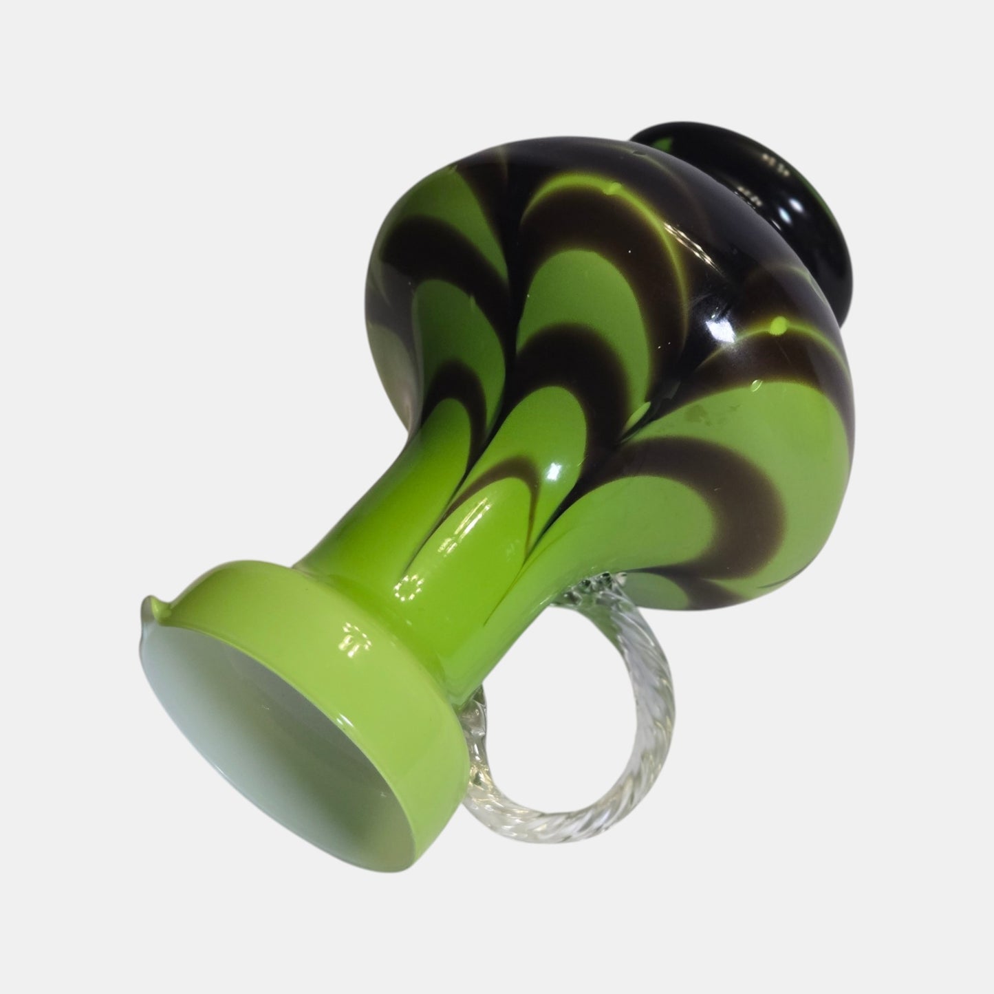 Empoli Opaline Glass Vase/Jug Dark Like - Green