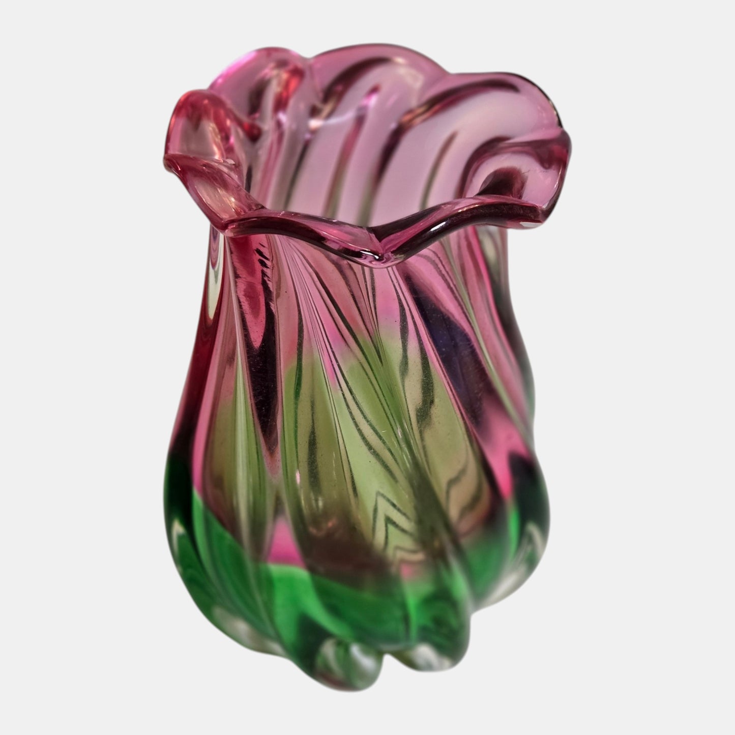 Murano Vintage Glass Vase Beautifully Elegant - Multi