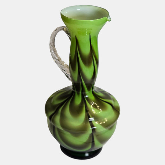 Empoli Opaline Vintage Glass Vase/Jug Base Striking - Multi