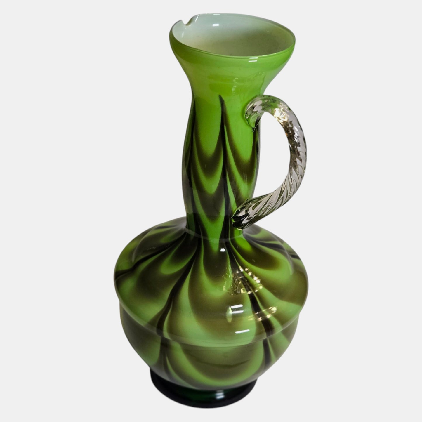 Empoli Opaline Vintage Glass Vase/Jug Base Striking - Multi