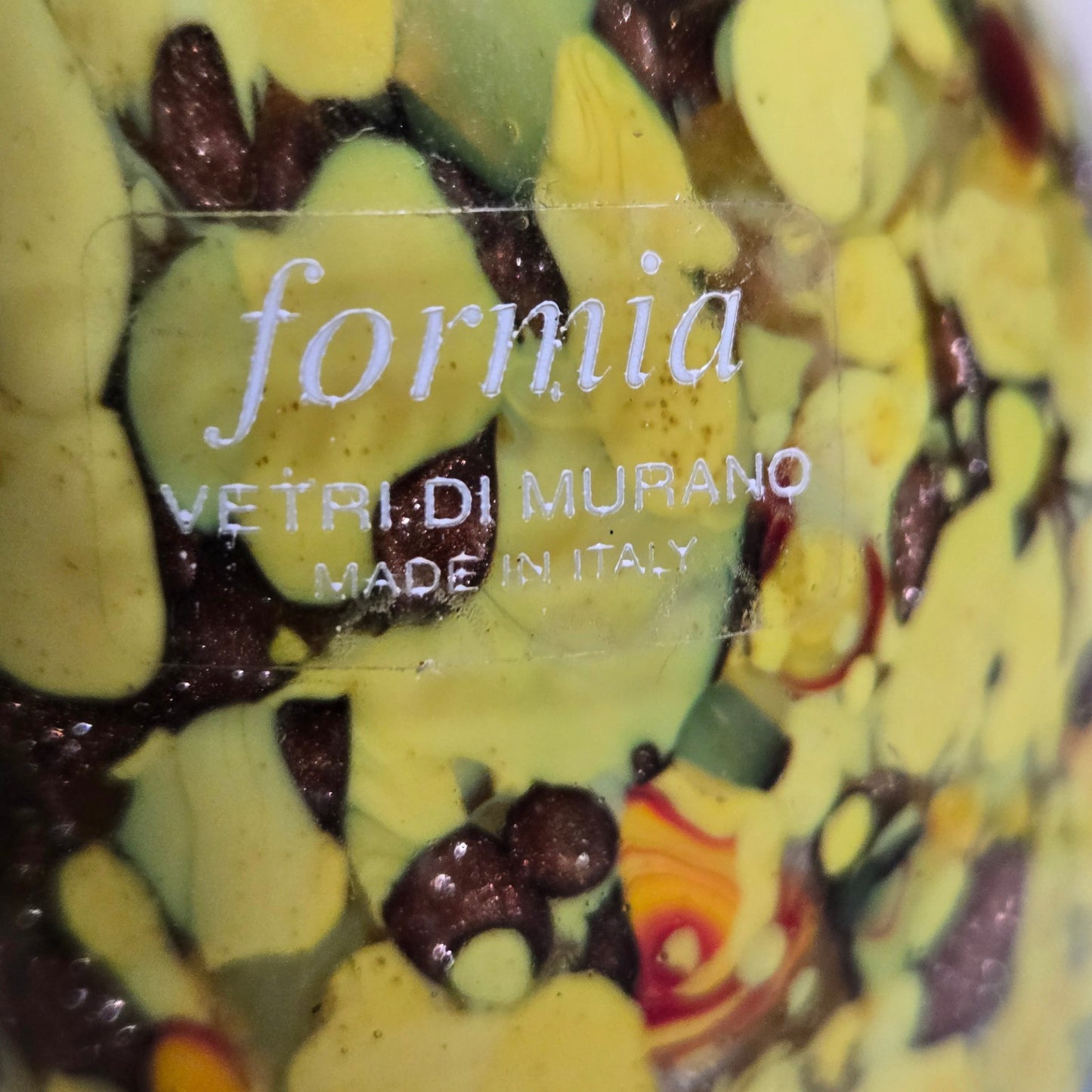 Murano Formia Vetri Di Owl Figurine Vibrant Striking - Multi
