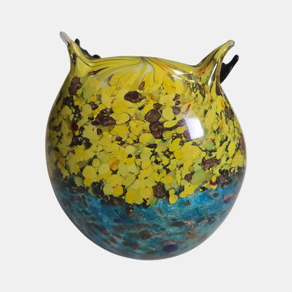 Murano Formia Vetri Di Owl Figurine Vibrant Striking - Multi