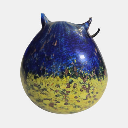 Murano Formia Glass Owl Figurine Design Yellow - Multi