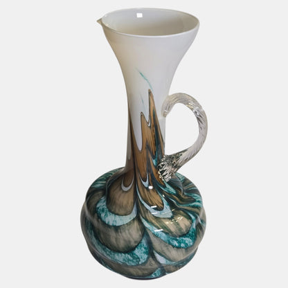 Empoli Opaline Blue/Green Jug Elegant Neck - Blue/Green
