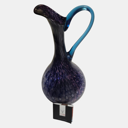 Murano Formia Cobalt Blue Glass Ewer Elegant Body - Cobalt Blue