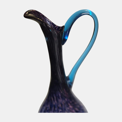 Murano Formia Cobalt Blue Glass Ewer Elegant Body - Cobalt Blue