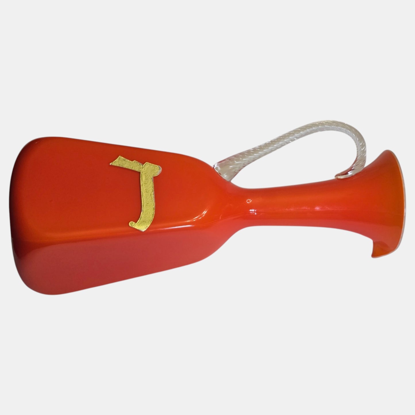 Empoli Opaline Florintina Orange Jug Pitcher Striking Example - Orange