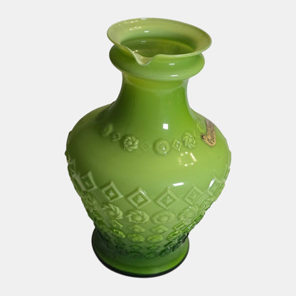 Empoli Opaline Florintina Green Jug Pitcher Opalina Fiorentina - Lime Green