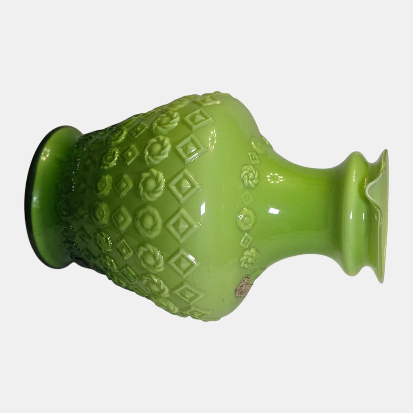 Empoli Opaline Florintina Green Jug Pitcher Opalina Fiorentina - Lime Green