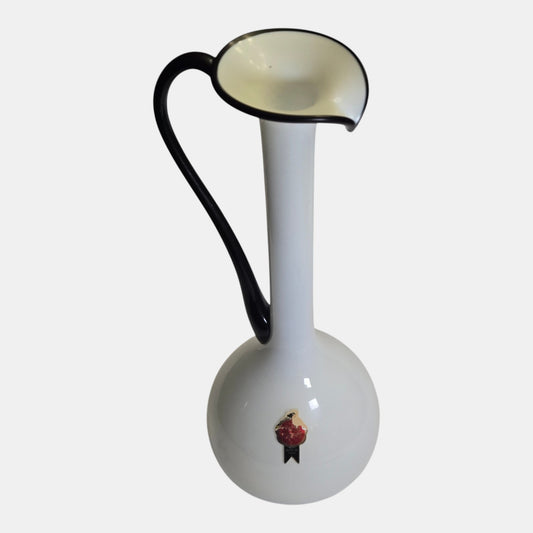 Empoli Opaline Florintina White Jug Pitcher - White/Black