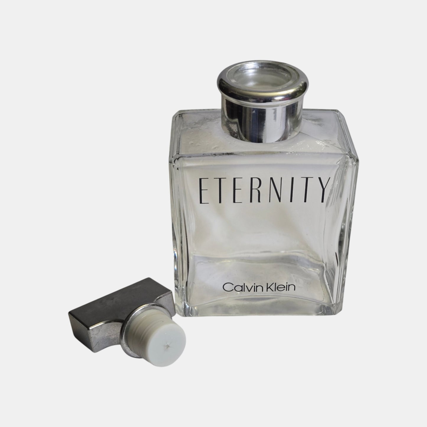 Calvin Klein Eternity Large Empty Display Perfume Bottle - Clear Glass