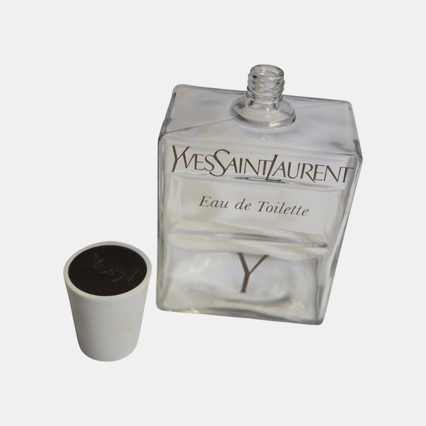 Yves Saint Laurent Large Empty Display Perfume  Bottle - Clear Glass