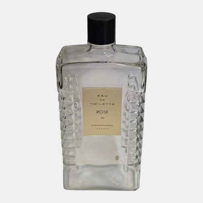 Fragonnard Rose Large Empty Display Perfume Bottle - Clear Glass