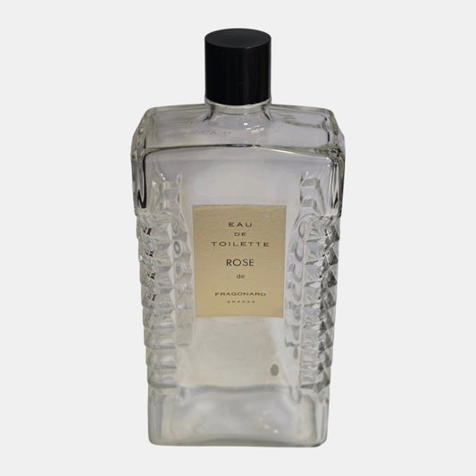 Fragonnard Rose Large Empty Display Perfume Bottle - Clear Glass