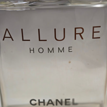 Chanel Allure Homme Large Empty Display Perfume Bottle - Clear Glass
