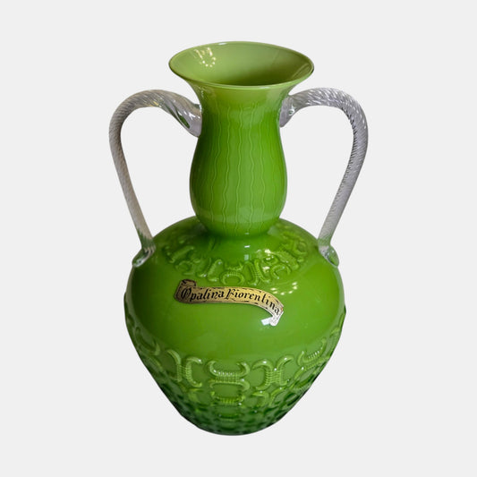 Opalina Empoli Fiorentina Lime Green Vase/Jug - Lime Green