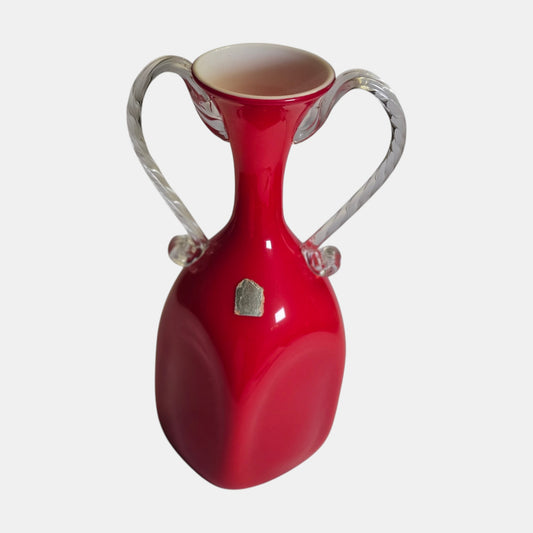 Opalina Empoli Fiorentina Red Vase/Jug - Ruby Red