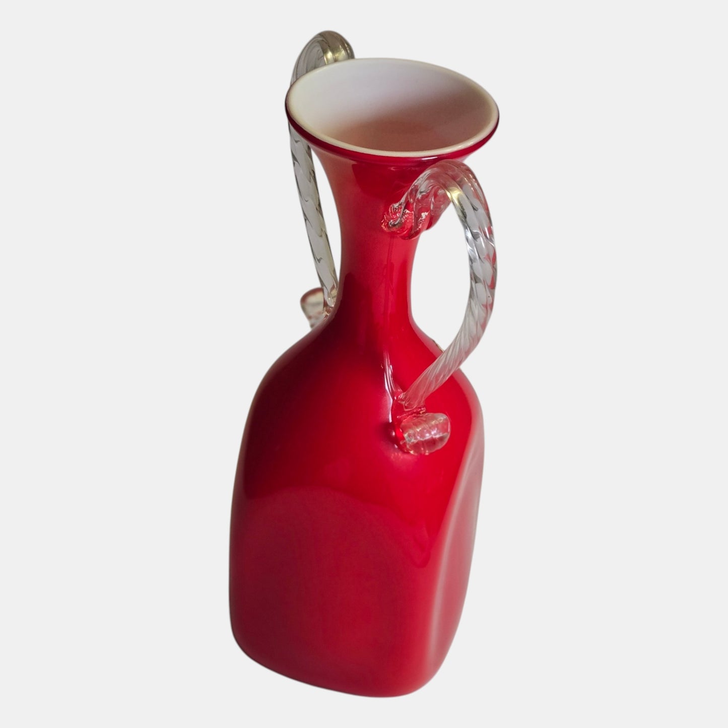 Opalina Empoli Fiorentina Red Vase/Jug - Ruby Red