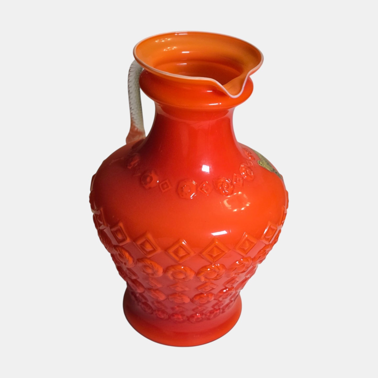 Opalina Empoli Fiorentina Orange Vase/Jug - Orange
