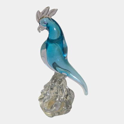 Murano Vintage Blue Glass Bird - Blue