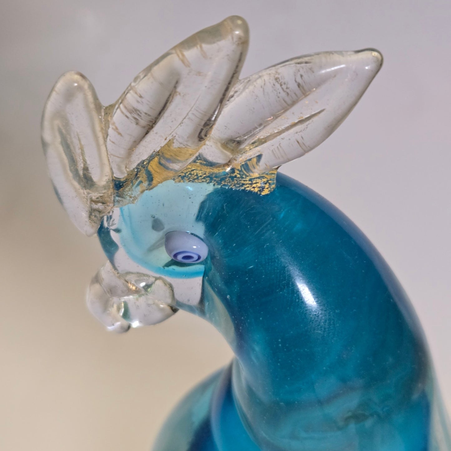 Murano Vintage Blue Glass Bird - Blue