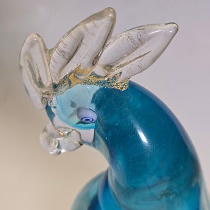 Murano Vintage Blue Glass Bird - Blue