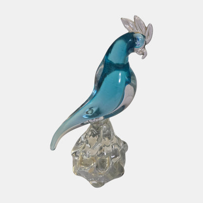 Murano Vintage Blue Glass Bird - Blue