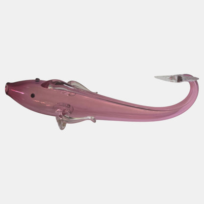 Vintage Czech Pink Glass fish - Pink