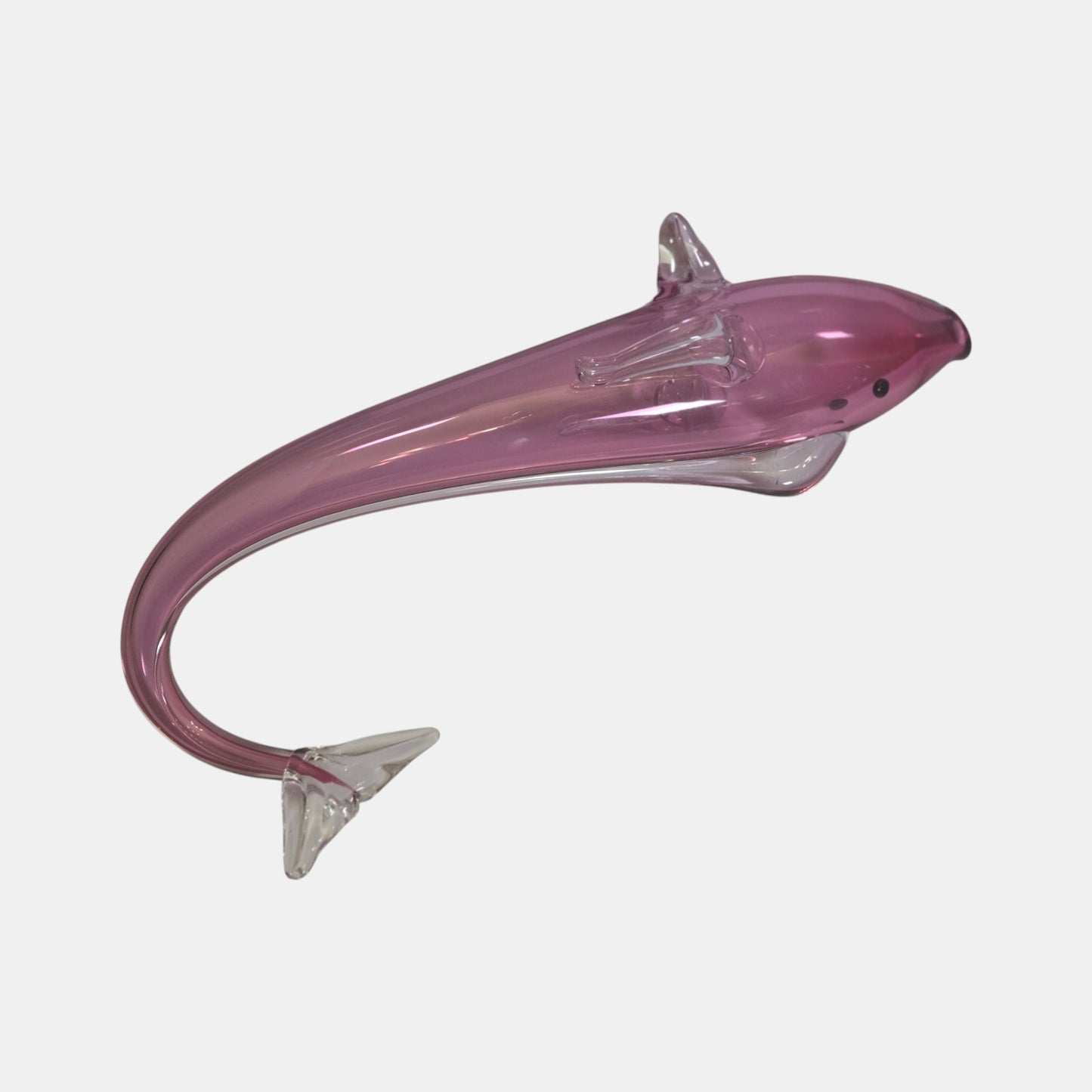 Vintage Czech Pink Glass fish - Pink