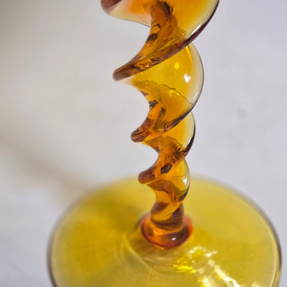 Empoli Red and Amber Goblet Vase - Red/Amber