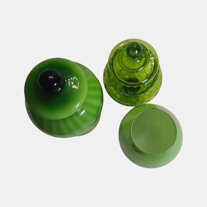 Empoli Trio Glass Jars/Vase - Green