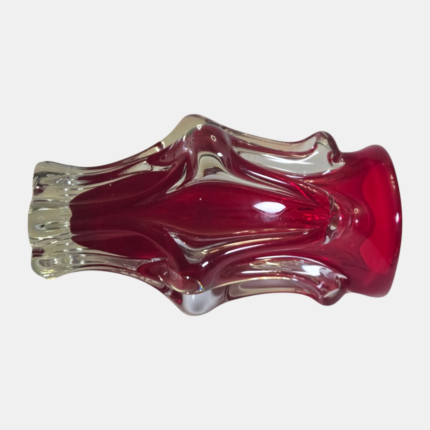 Murano Red Vintage Glass Vase - Red