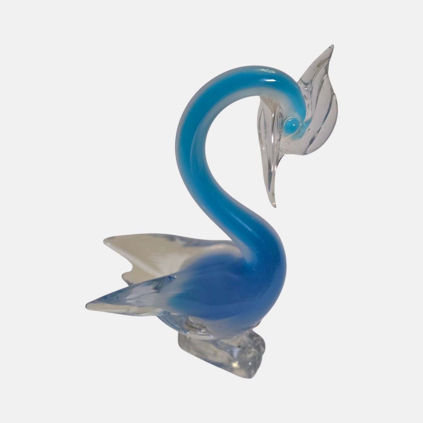 Murano Vintage Blue Swans - Blue/Teal