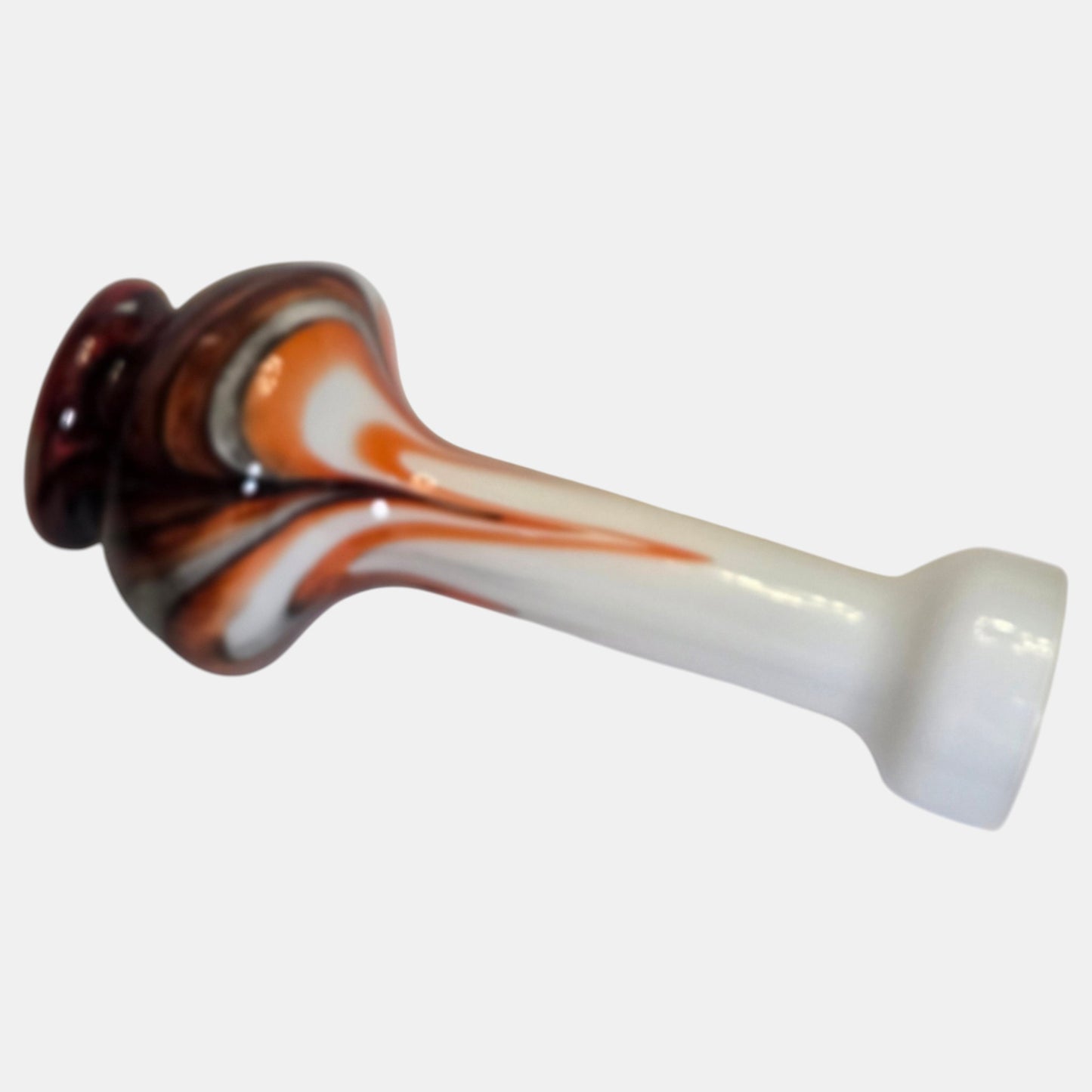 Opalina Empoli Fiorentina Orange and Black Vase - Multi