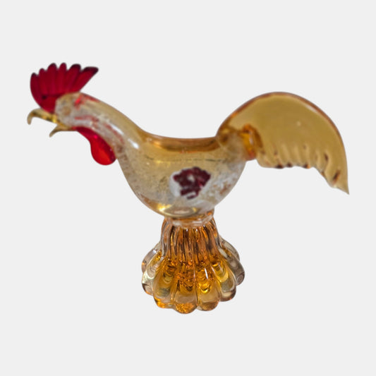 Murano Glass Vintage Rooster - Ruby Red