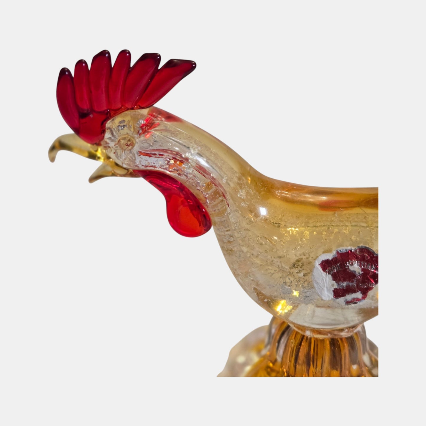 Murano Glass Vintage Rooster - Ruby Red