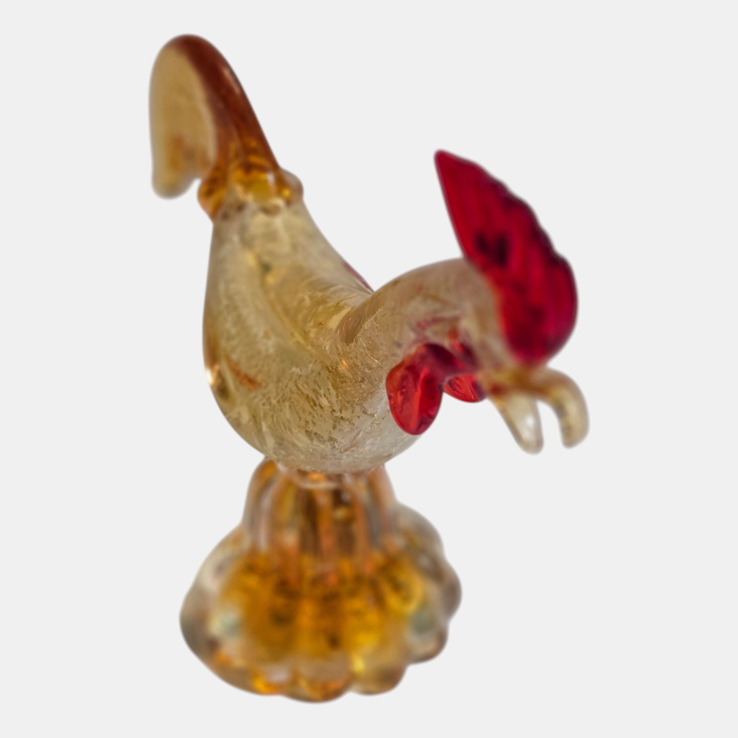 Murano Glass Vintage Rooster - Ruby Red
