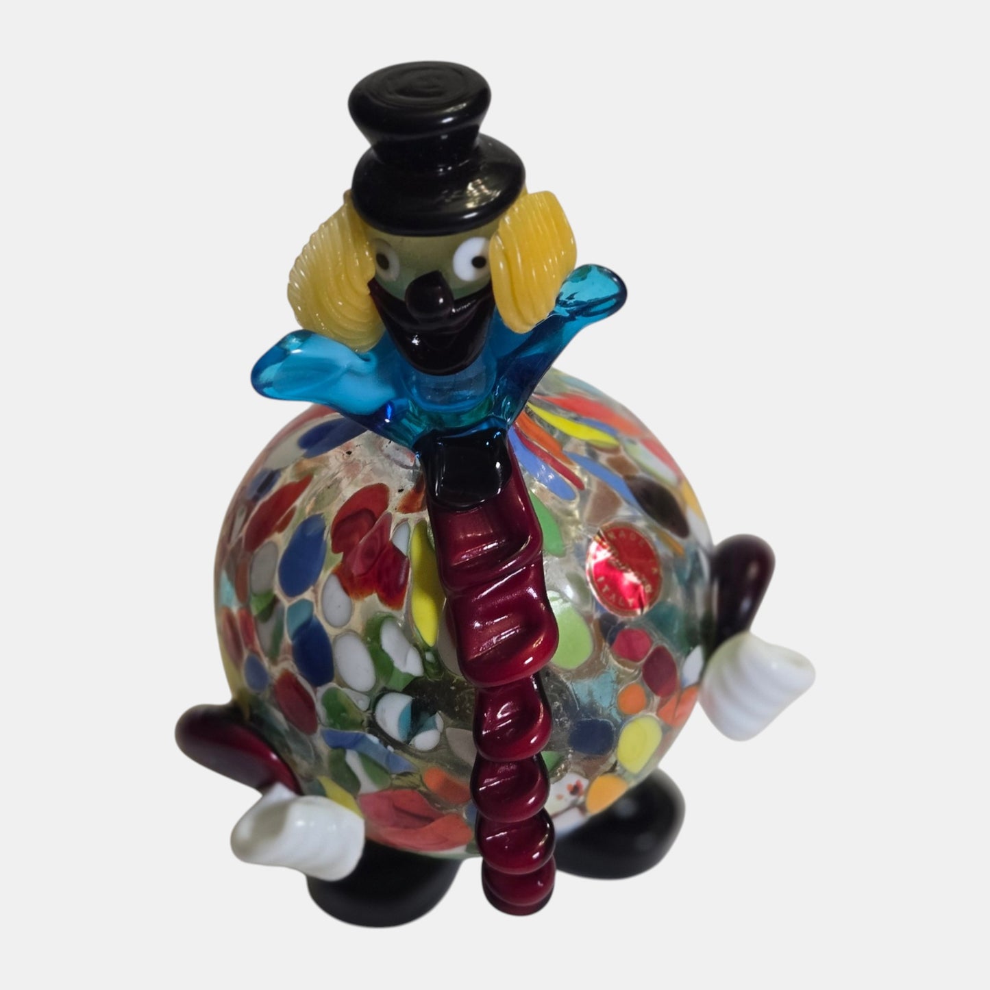 Murano Vintage Clown Figurine Multicoloured - Multi