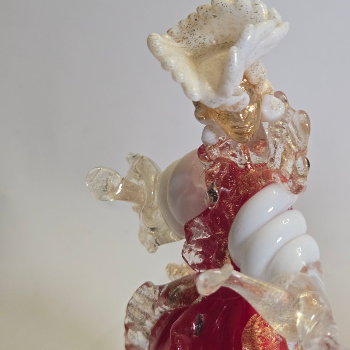 Murano Vintage Pair of  Red and Blue Glass Figurine - Red/Blue