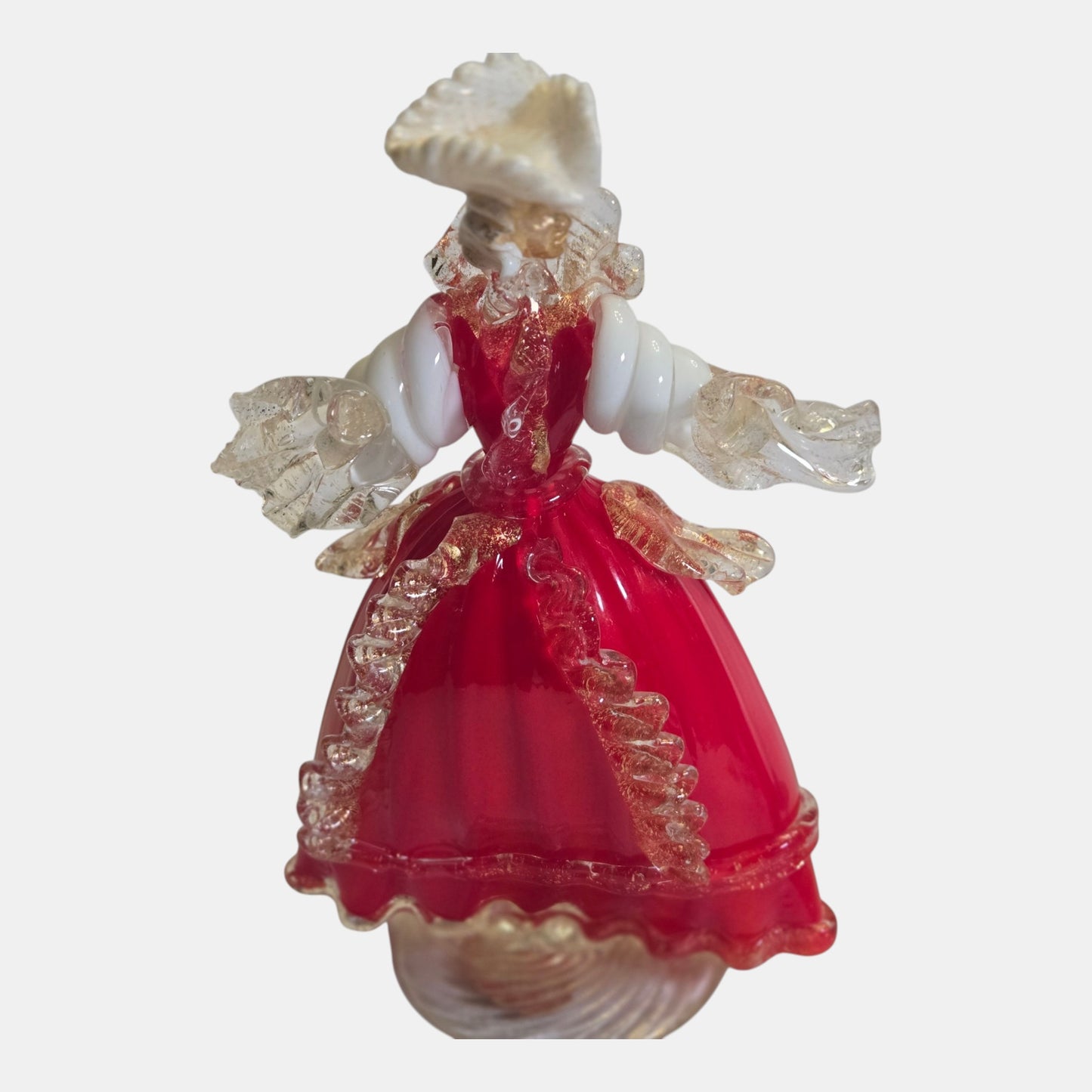 Murano Vintage Pair of  Red and Blue Glass Figurine - Red/Blue