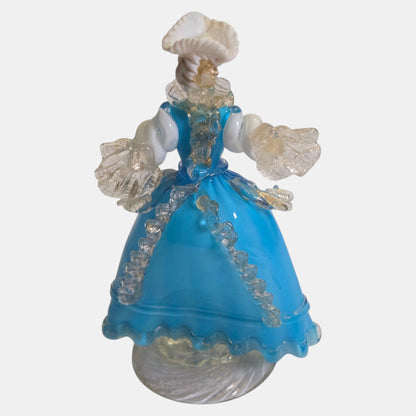 Murano Vintage Pair of  Red and Blue Glass Figurine - Red/Blue