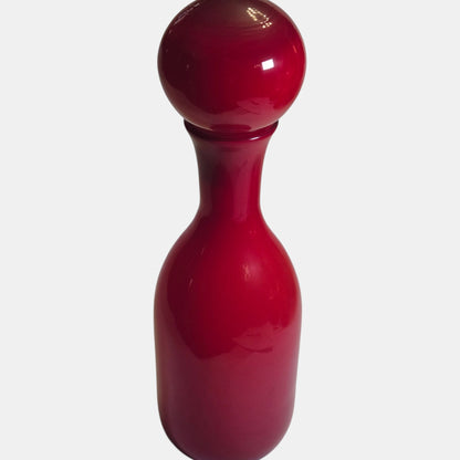 Scandinavian Retro Red and Orange Bottle With Stoppers - Oragne/Red