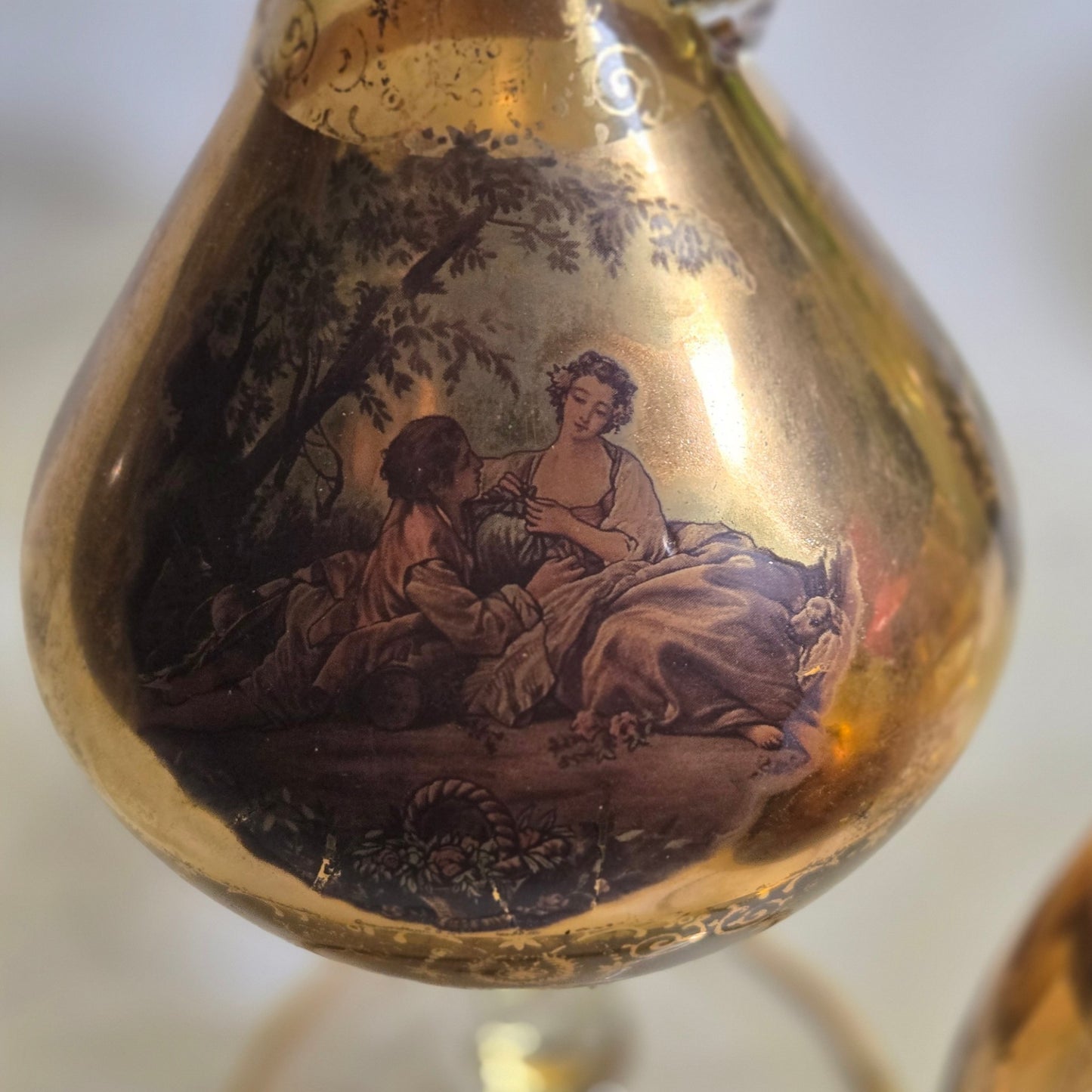 Murano V Nason & C Decanter Set With Six Glasses - Gold