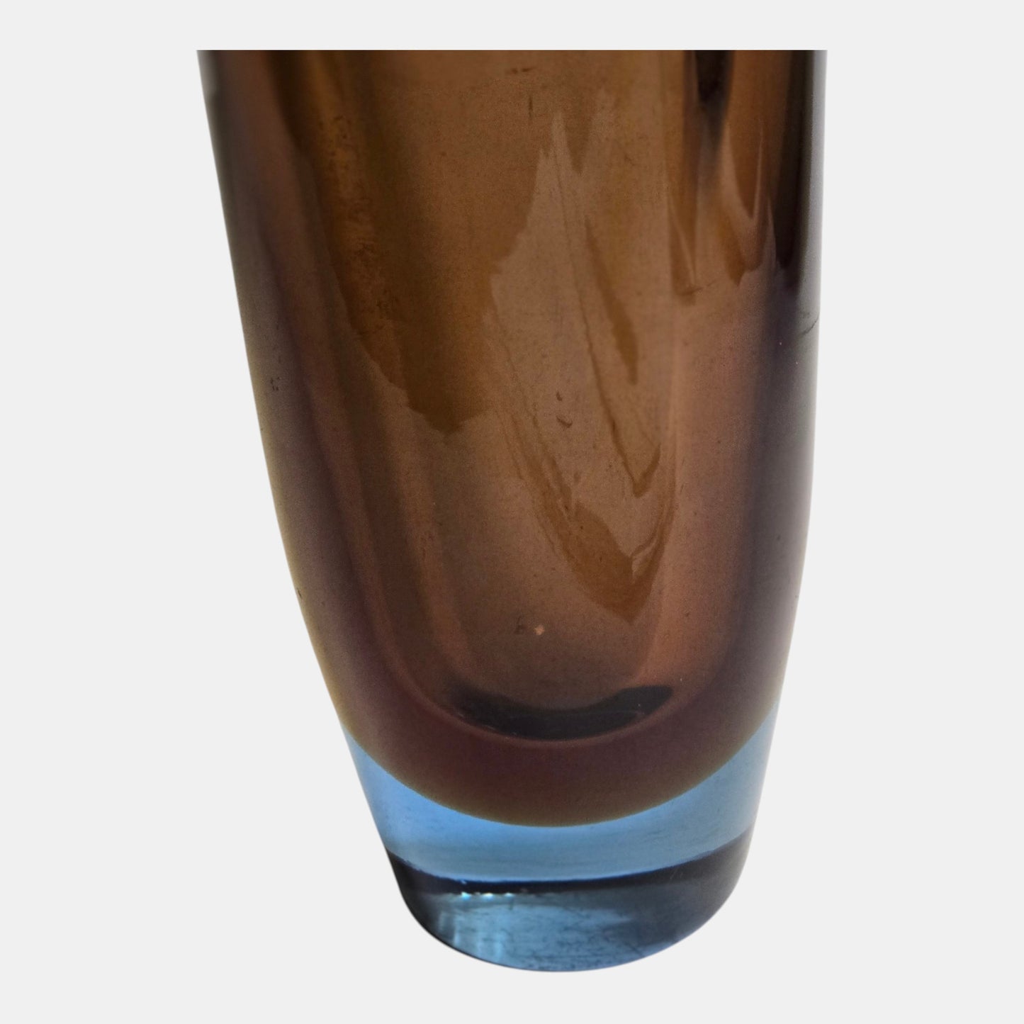 Murano V Nason & C Glass Vase Brown and Blue - Brown/Blue
