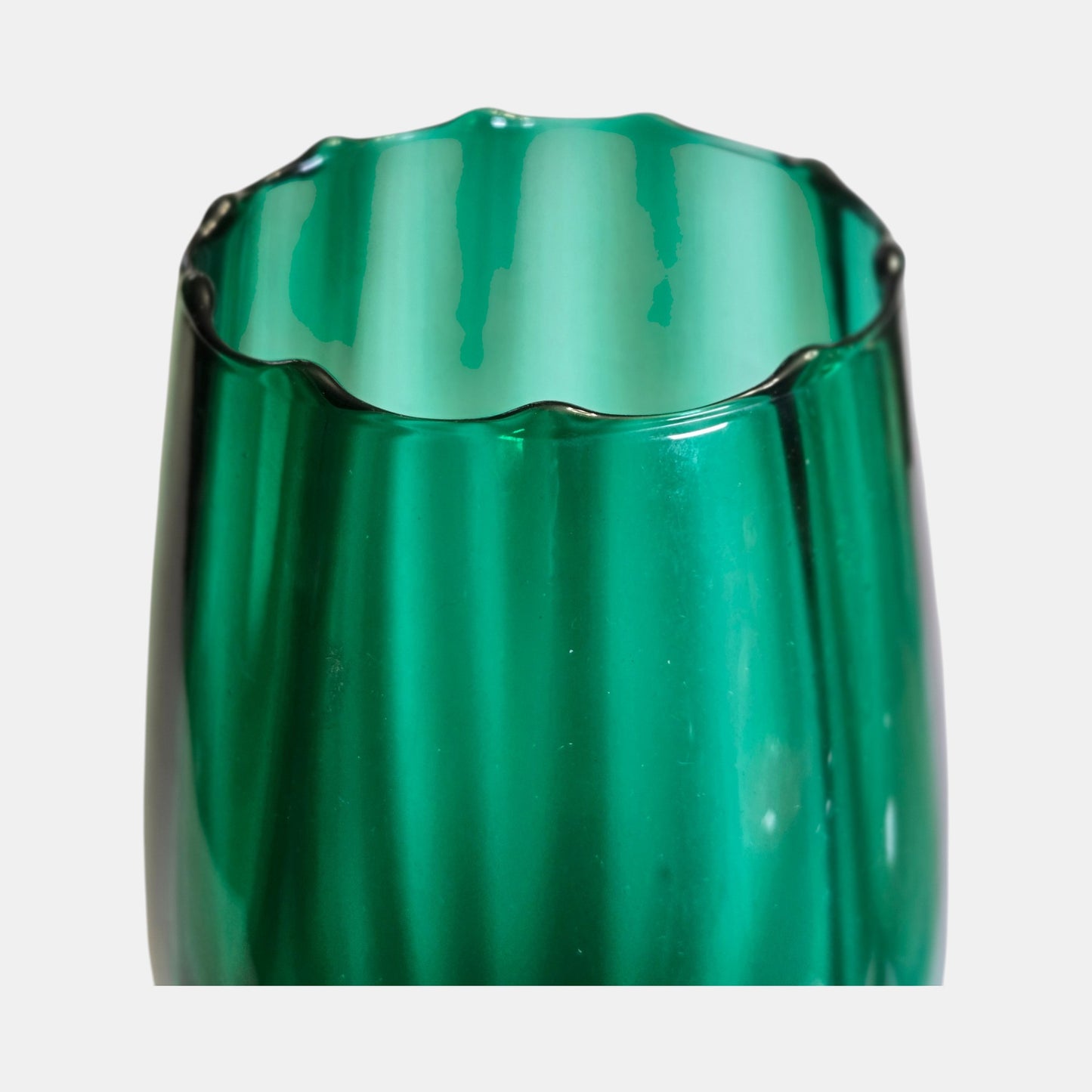 Empoli Glass Green Goblet Vase - Green