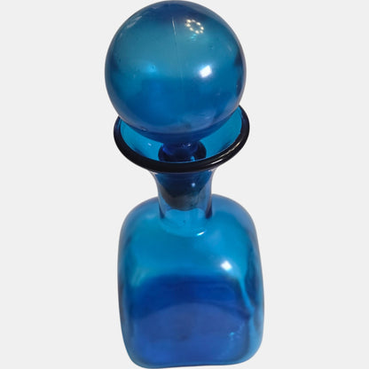 Empoli Pair Of Blue Decanter Bottles - Blue