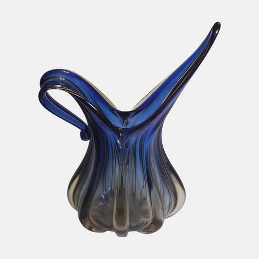 Murano Blue Glass Vase/Jug By K B Murano - Cobalt Blue