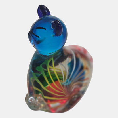 Murano Glass Multi Colour Cat - Multi