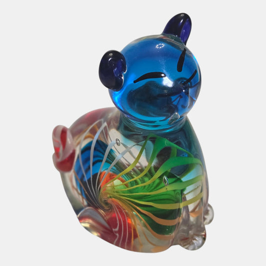 Murano Glass Multi Colour Cat - Multi