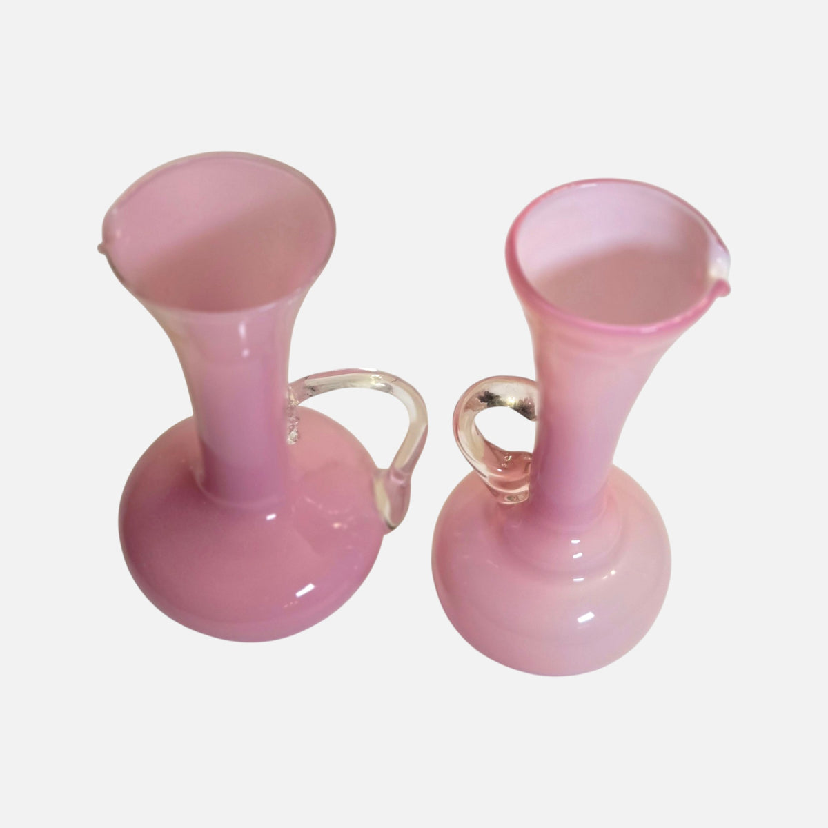 Opaline Pink Vintage Glass Jugs/Ewers - Pink